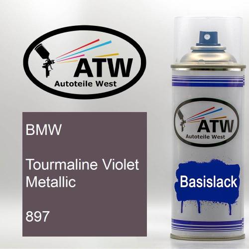 BMW, Tourmaline Violet Metallic, 897: 400ml Sprühdose, von ATW Autoteile West.